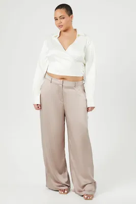 Women's Satin Wide-Leg Pants Goat,