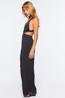 Women's Plunging Cutout Jumpsuit in Black Medium