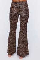 Women's Leopard Print Pajama Pants in Tan/Black Small