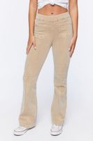 Women's Corduroy Mid-Rise Flare Pants in Toast Small