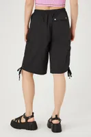 Women's Drawstring Bermuda Shorts in Black Small