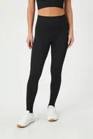 Women's Seamless Stirrup Leggings in Black Large