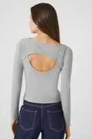 Women's Cutout Fitted Top Heather