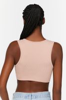 Women's Twisted Seamless Bralette in Taupe Medium