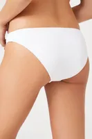 Women's Low-Rise Bikini Bottoms in White Large