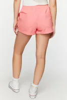 Women's Twill Mid-Rise Cuffed Shorts Large