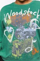 Women's Woodstock Graphic Pullover in Green/Mint, 1X