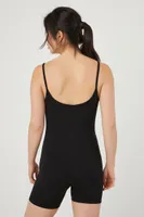 Women's Fitted Scoop-Neck Romper in Black Small