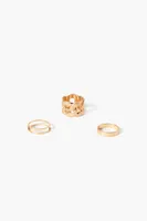 Women's Cutout Ring Set in Gold, 7