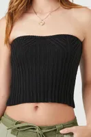 Women's Sweater-Knit Cropped Tube Top in