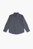 Kids Cotton Shirt (Girls + Boys) in Charcoal, 9/10