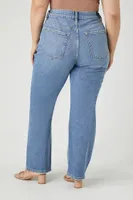 Women's Stretch-Denim Straight Jeans in Medium Denim, 14