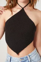 Women's Sweater-Knit Handkerchief Halter Top