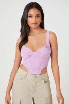 Women's Sweetheart Bustier Crop Top in Amethyst Medium