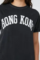 Women's Hong Kong Graphic T-Shirt in Charcoal, M/L