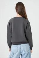 Women's Fleece Printed Sweater