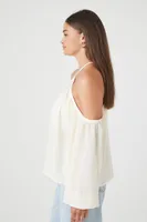 Women's Off-the-Shoulder Halter Top in Ivory Small