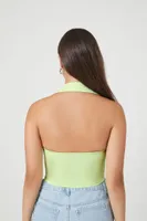 Women's Ruched Halter Top Pistachio