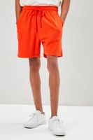 Men French Terry Drawstring Shorts in Red Large