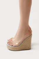 Women's Clear-Vamp Espadrille Wedges