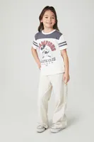 Girls Mickey Mouse Varsity T-Shirt (Kids) in White, 11/12