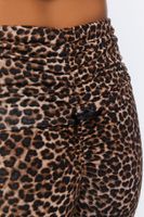 Women's Leopard Print Pajama Pants in Tan/Black Small