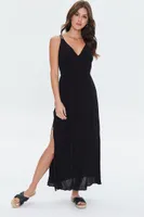 Women's Surplice Cami Maxi Dress in Black Small