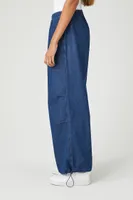 Women's Denim Wide-Leg Joggers in Dark Denim, 26