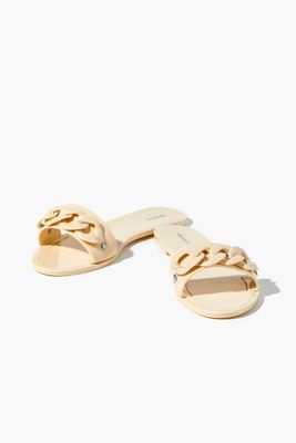 Women's Chain-Strap Sandals in Nude, 6