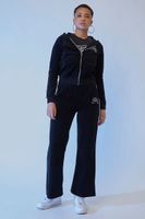 Women's FUBU Embroidered Sweatpants in Black Small