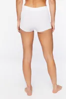 Women's Seamless Boyshort Shortie Panties in White Medium