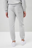 Men Basic Heathered Drawstring Joggers in Heather Grey Medium