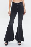 Women's High-Rise Flare Jeans in Black, 31