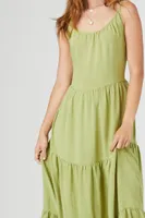 Women's Tiered Cami Maxi Dress in Sage Small