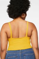 Women's Sweater-Knit Cropped Cami in Yellow Gold, 1X