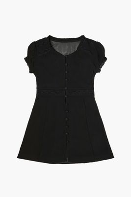 Girls Button-Front Dress (Kids) 11/12