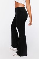 Women's Low-Rise Corduroy Flare Pants in Black Small