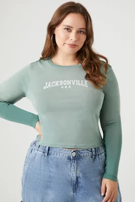 Women's Jacksonville Graphic T-Shirt in Green, 1X