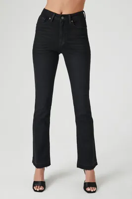 Women's High-Rise Bootcut Jeans in Black, 26
