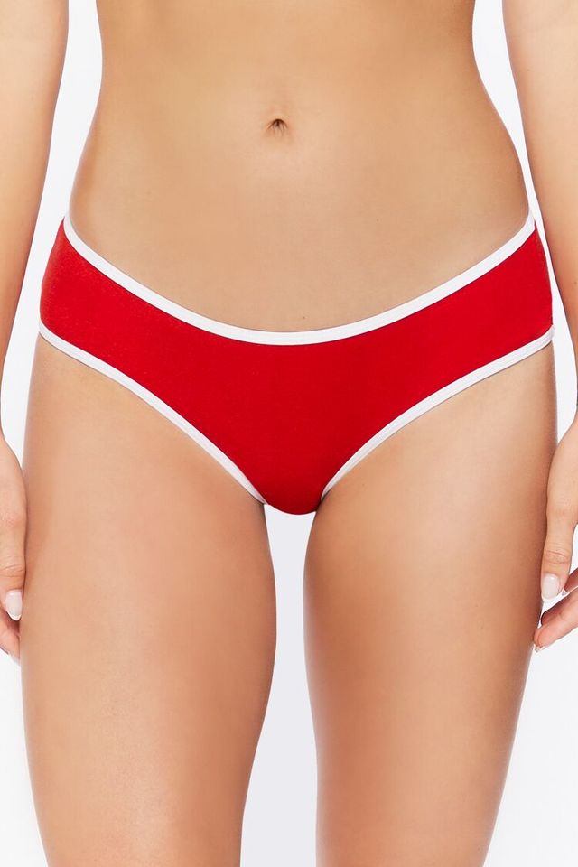 Reebok Women's Contrast-Trim Hipster Bikini Bottoms - Macy's