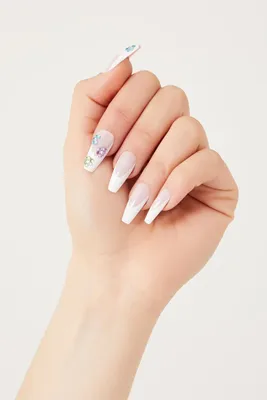 Riley Rose Rhinestone Press-On Nails in White