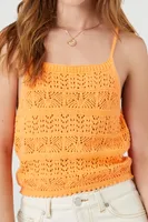 Women's Sweater-Knit Cami in Cantaloupe Small