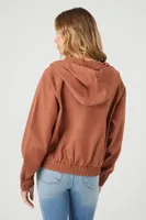 Women's Twill Drawstring Hooded Jacket