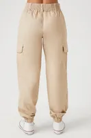 Women's Poplin High-Rise Cargo Joggers