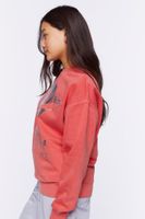 Women's Cosmic Disco Trip Graphic Pullover in Red Large