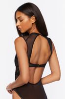 Women's Cutout Lace Lingerie Bodysuit in Black Medium