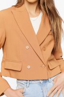 Women's Double-Breasted Cropped Blazer Natural