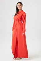 Women's Pleated Maxi Shirt Dress