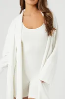 Women's Longline Cardigan Sweater in Cream Medium