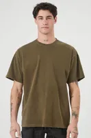 Men Mineral Wash Crew T-Shirt in Olive, XL